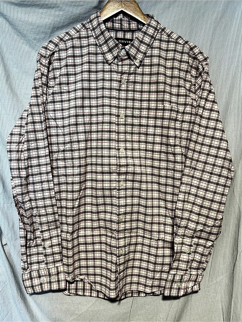 Orvis Classic Fit Men's Plaid Button Down Shirt Size Large